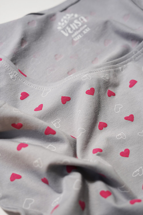 زیرپوش طرح قلب یقه خشتی