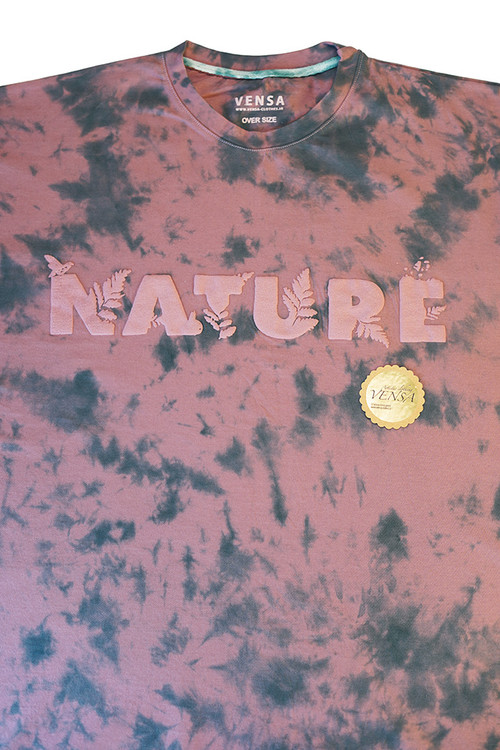 تیشرت دستساز با چاپ پفکی طبیعت