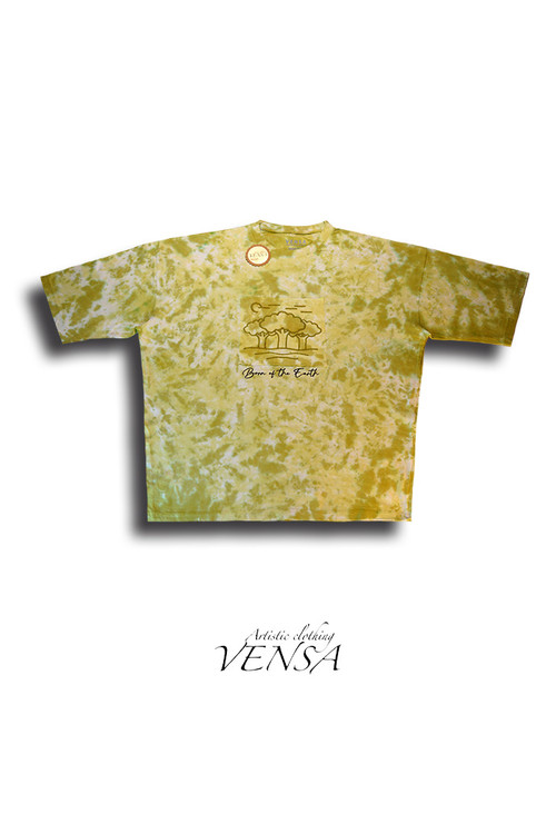 تیشرت تای دای با پنل گلدوزی ابریشم