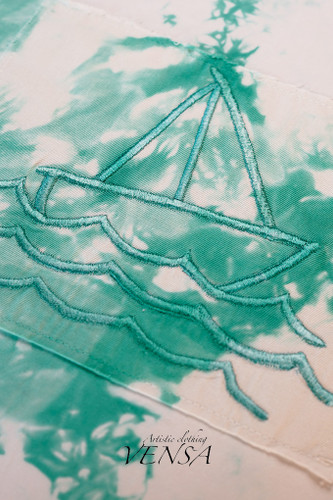 تیشرت تای دای تک نسخه بل پنل گلدوزی قایق