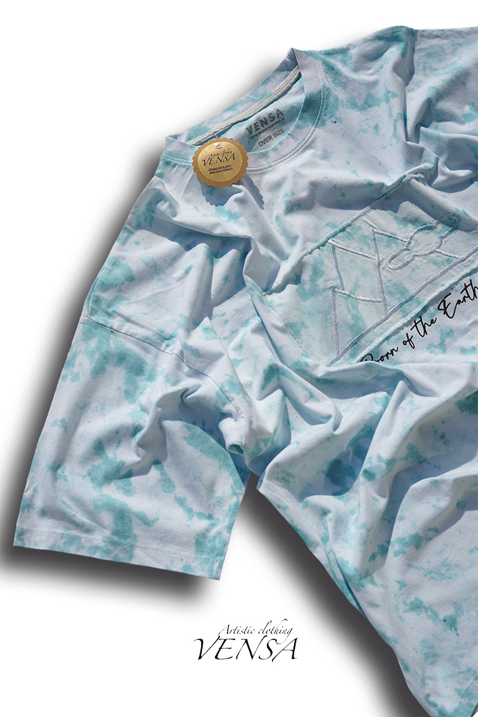 تیشرت تای دای با پنل گلدوزی