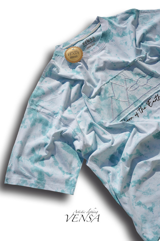 تیشرت تای دای با پنل گلدوزی