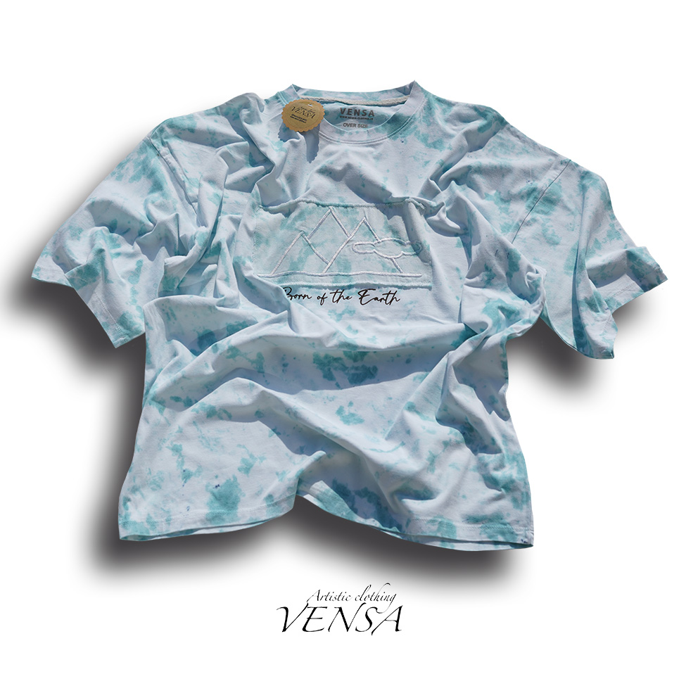 تیشرت تای دای با پنل گلدوزی