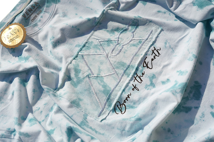 تیشرت تای دای با پنل گلدوزی