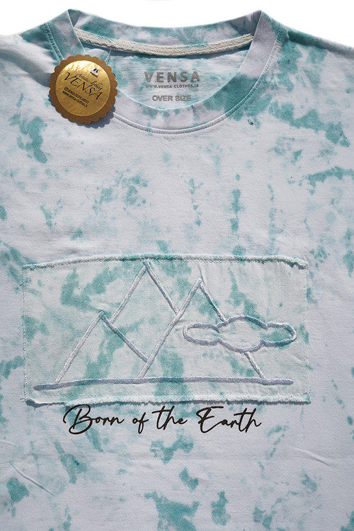 تیشرت تای دای با پنل گلدوزی